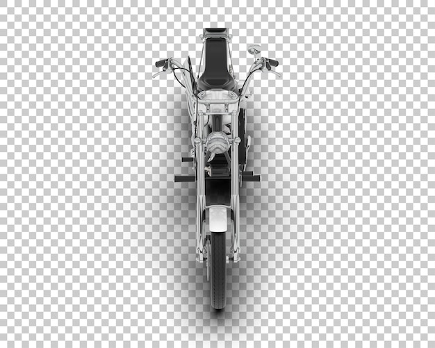 Motocicleta en la ilustración de renderizado 3d de fondo transparente