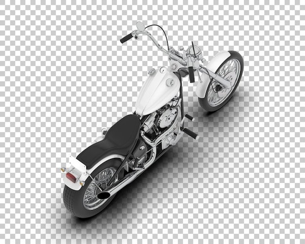 Motocicleta en la ilustración de renderizado 3d de fondo transparente