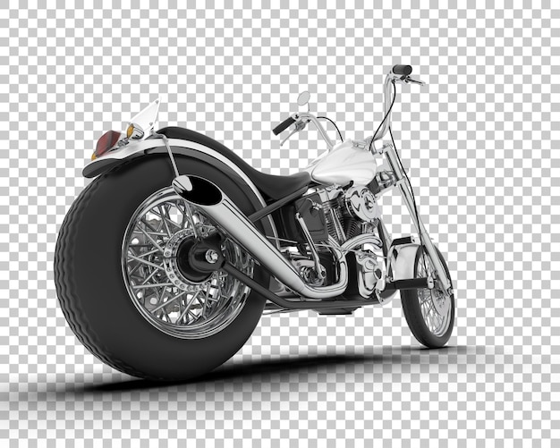 Motocicleta en la ilustración de renderizado 3d de fondo transparente