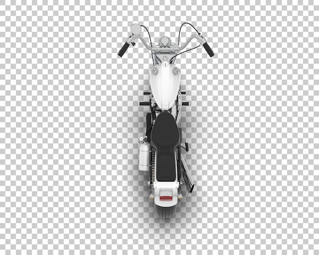 Motocicleta en la ilustración de renderizado 3d de fondo transparente