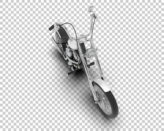 Motocicleta en la ilustración de renderizado 3d de fondo transparente