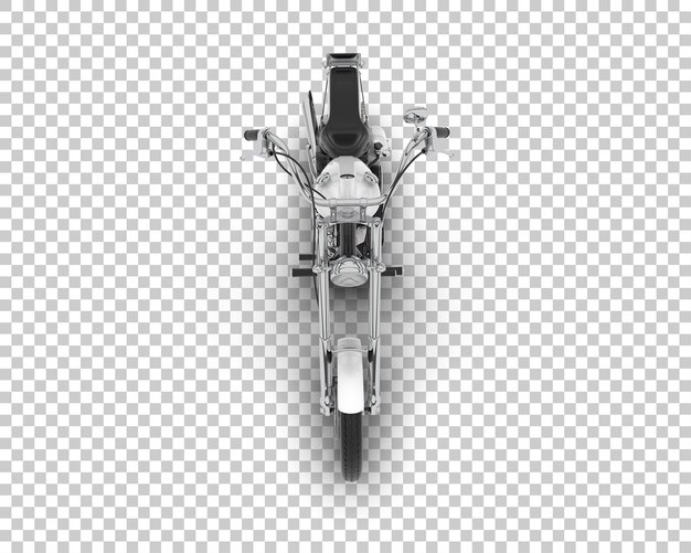 Motocicleta en la ilustración de renderizado 3d de fondo transparente