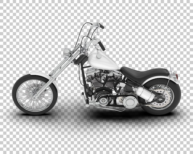 Motocicleta en la ilustración de renderizado 3d de fondo transparente