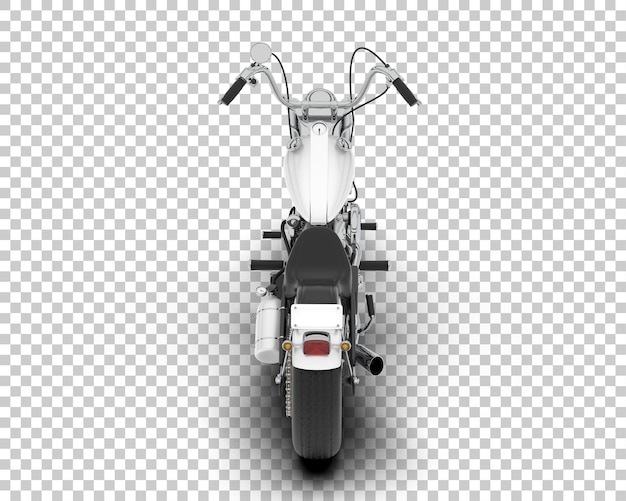 Motocicleta en la ilustración de renderizado 3d de fondo transparente