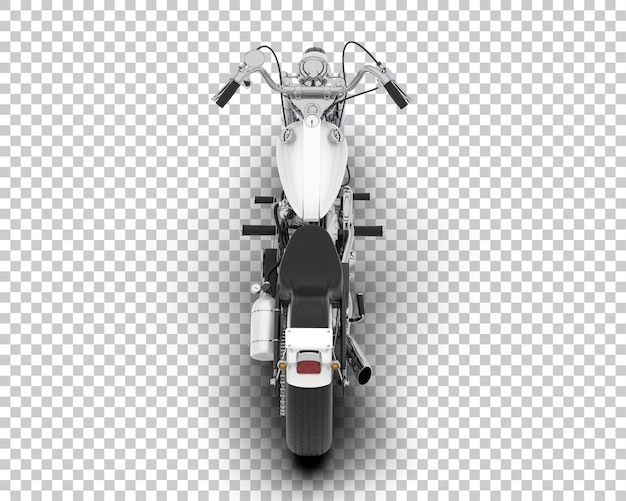 Motocicleta en la ilustración de renderizado 3d de fondo transparente