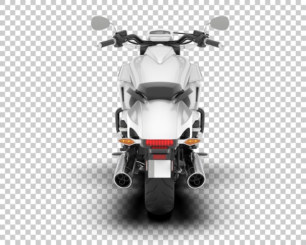 Motocicleta en la ilustración de renderizado 3d de fondo transparente