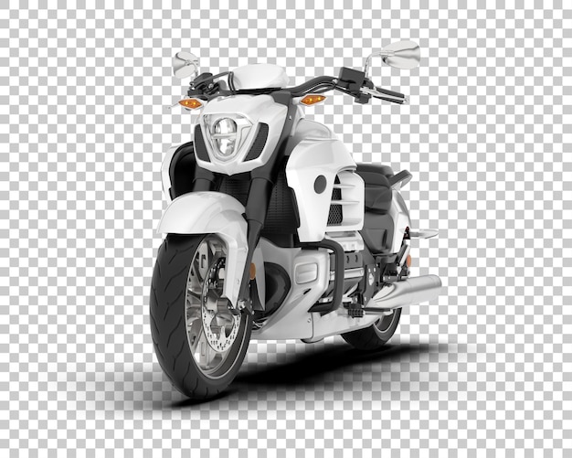 Motocicleta en la ilustración de renderizado 3d de fondo transparente