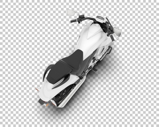 Motocicleta en la ilustración de renderizado 3d de fondo transparente