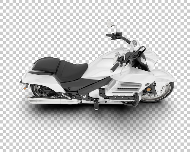 Motocicleta en la ilustración de renderizado 3d de fondo transparente