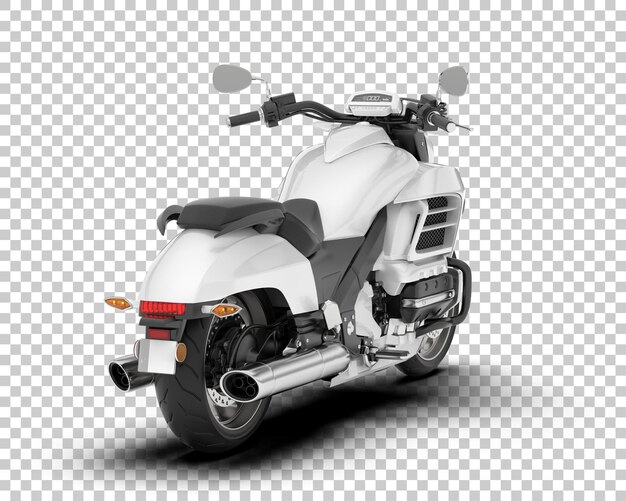 Motocicleta en la ilustración de renderizado 3d de fondo transparente