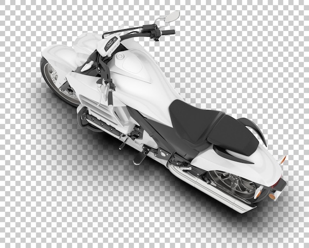 Motocicleta en la ilustración de renderizado 3d de fondo transparente