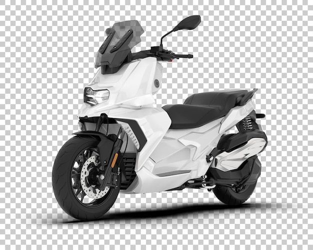 PSD motocicleta en la ilustración de renderizado 3d de fondo transparente