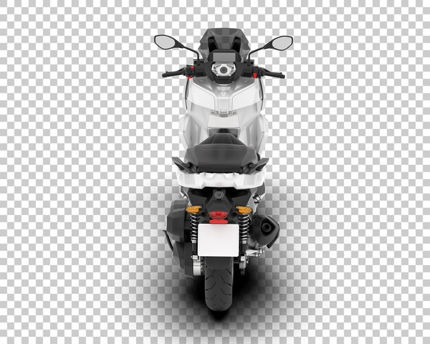 Motocicleta en la ilustración de renderizado 3d de fondo transparente