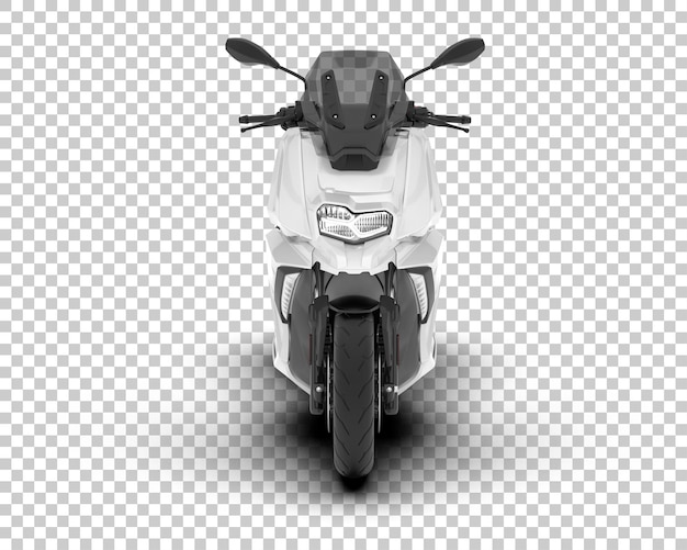 Motocicleta en la ilustración de renderizado 3d de fondo transparente