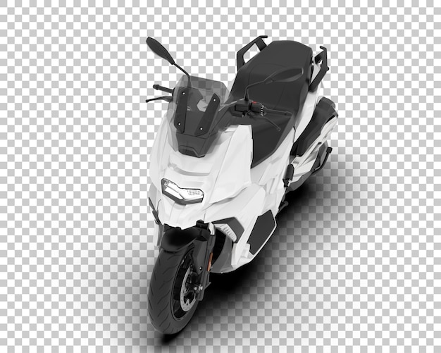 Motocicleta en la ilustración de renderizado 3d de fondo transparente
