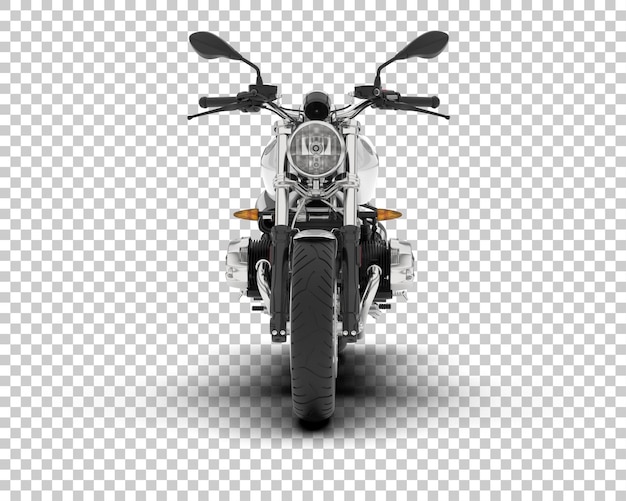 Motocicleta en la ilustración de renderizado 3d de fondo transparente