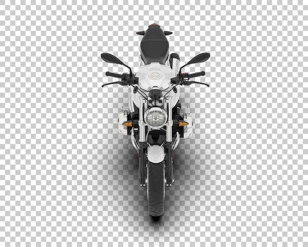 Motocicleta en la ilustración de renderizado 3d de fondo transparente