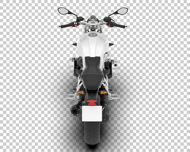 Motocicleta en la ilustración de renderizado 3d de fondo transparente