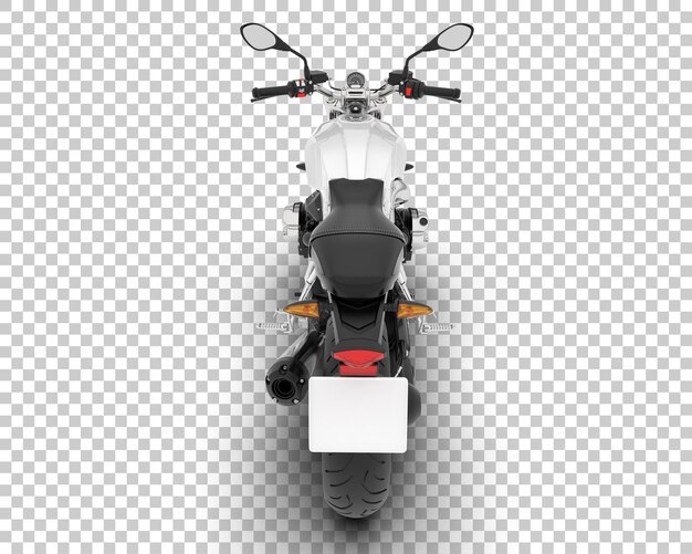 Motocicleta en la ilustración de renderizado 3d de fondo transparente