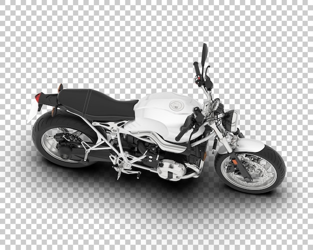 Motocicleta en la ilustración de renderizado 3d de fondo transparente