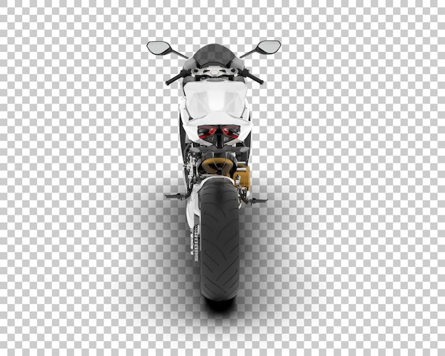 Motocicleta en la ilustración de renderizado 3d de fondo transparente