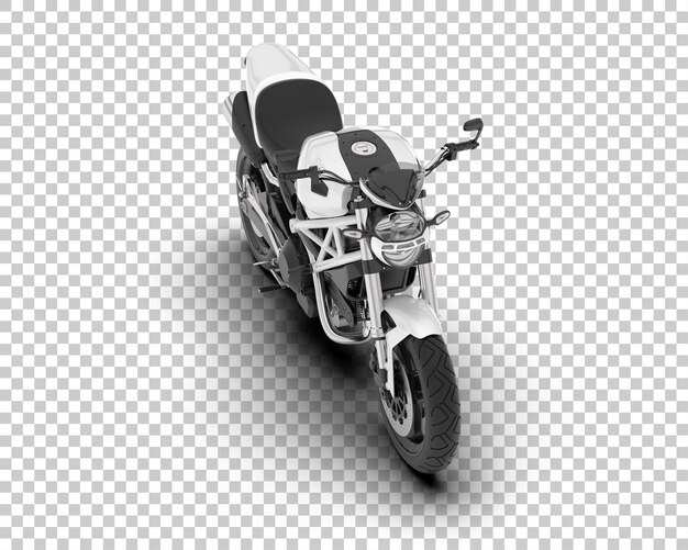 Motocicleta en la ilustración de renderizado 3d de fondo transparente