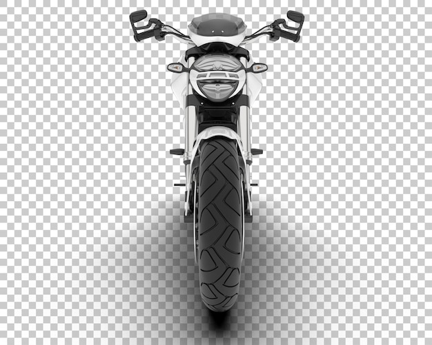 Motocicleta en la ilustración de renderizado 3d de fondo transparente
