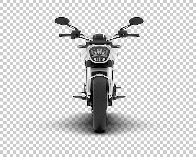 Motocicleta en la ilustración de renderizado 3d de fondo transparente