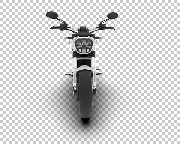 Motocicleta en la ilustración de renderizado 3d de fondo transparente