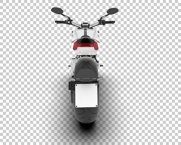 Motocicleta en la ilustración de renderizado 3d de fondo transparente