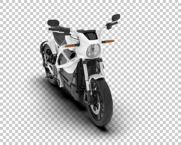 Motocicleta en la ilustración de renderizado 3d de fondo transparente