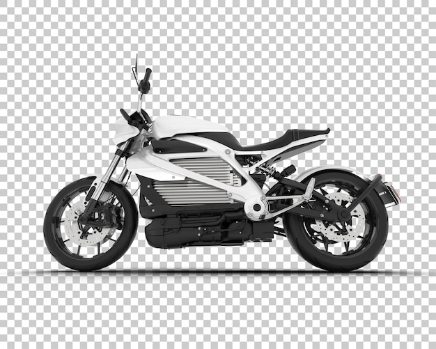Motocicleta en la ilustración de renderizado 3d de fondo transparente