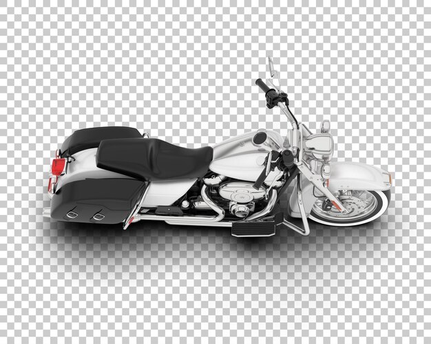 Motocicleta en la ilustración de renderizado 3d de fondo transparente