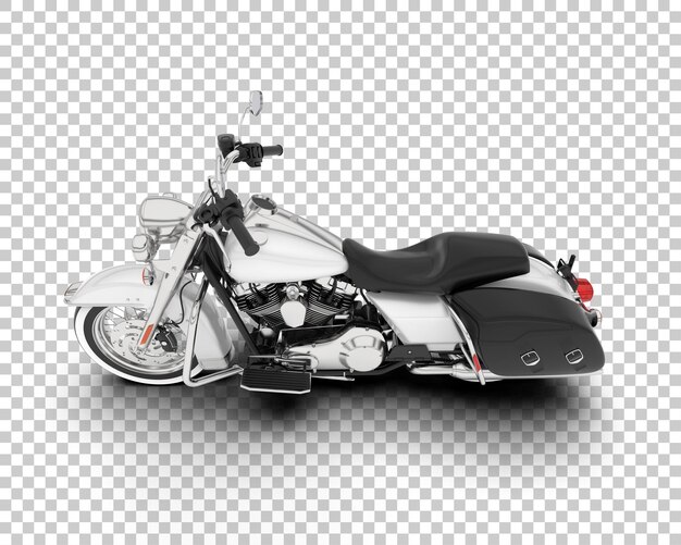 Motocicleta en la ilustración de renderizado 3d de fondo transparente