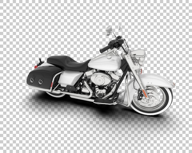 Motocicleta en la ilustración de renderizado 3d de fondo transparente