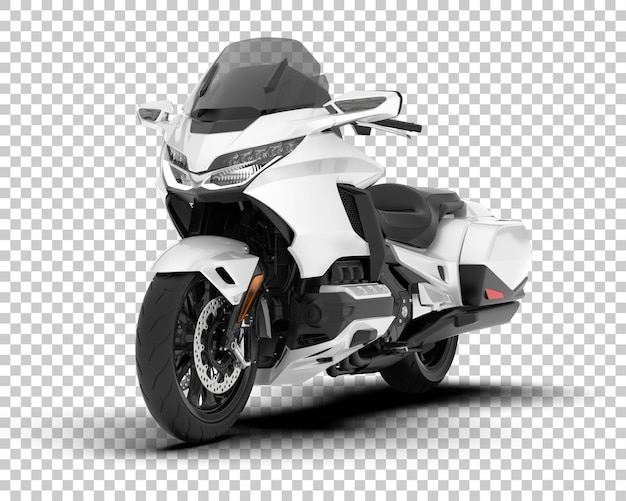 Motocicleta en la ilustración de renderizado 3d de fondo transparente