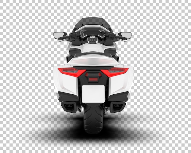 Motocicleta en la ilustración de renderizado 3d de fondo transparente