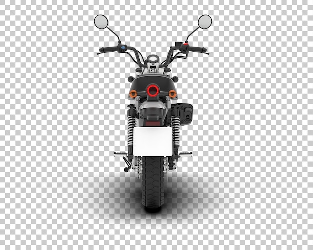 Motocicleta en la ilustración de renderizado 3d de fondo transparente