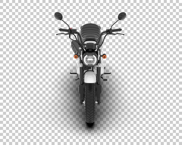 Motocicleta en la ilustración de renderizado 3d de fondo transparente