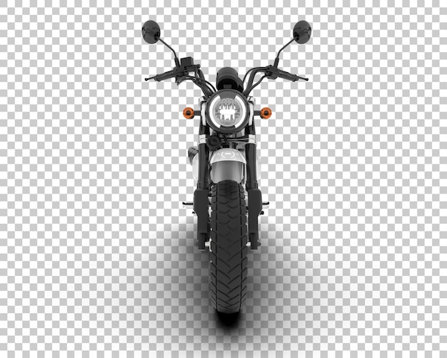 Motocicleta en la ilustración de renderizado 3d de fondo transparente