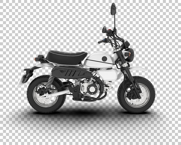 Motocicleta en la ilustración de renderizado 3d de fondo transparente