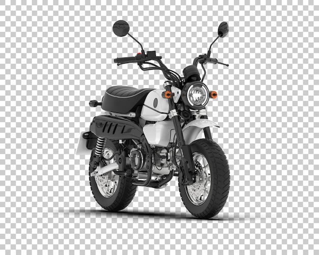 Motocicleta en la ilustración de renderizado 3d de fondo transparente
