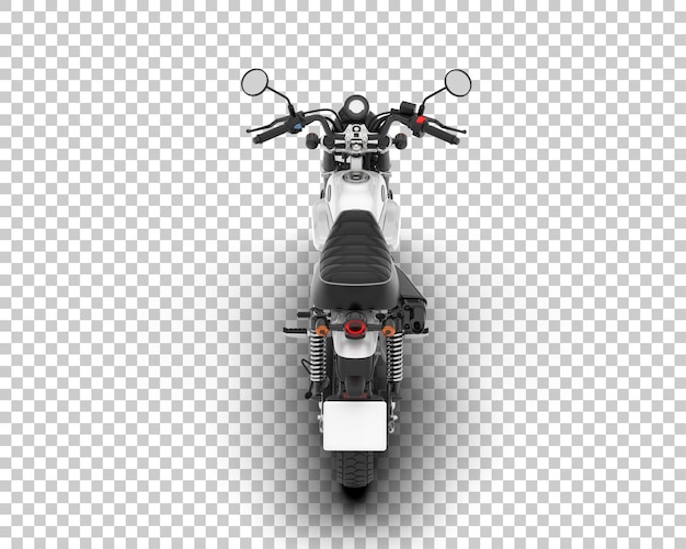 Motocicleta en la ilustración de renderizado 3d de fondo transparente
