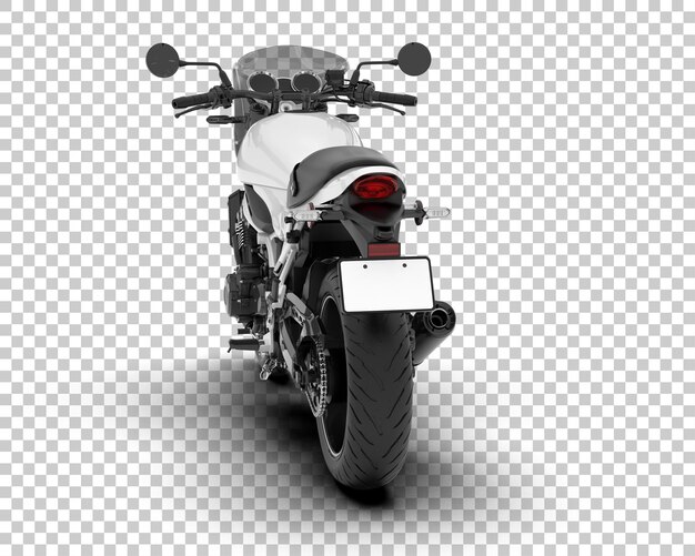 Motocicleta en la ilustración de renderizado 3d de fondo transparente