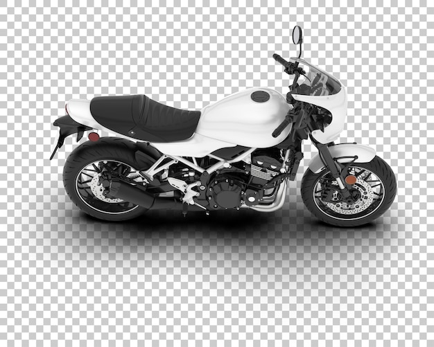Motocicleta en la ilustración de renderizado 3d de fondo transparente