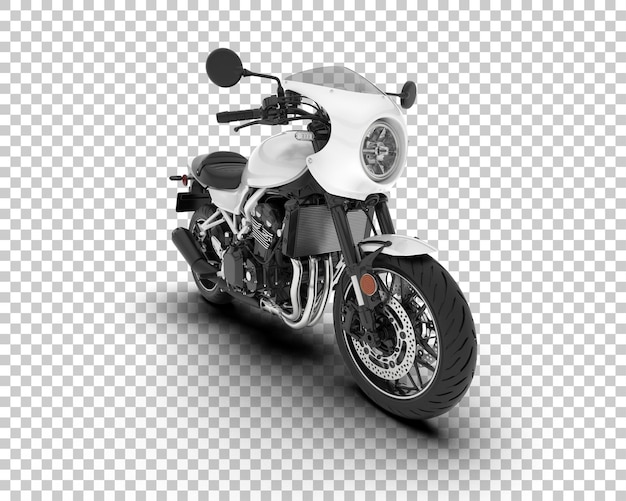 Motocicleta en la ilustración de renderizado 3d de fondo transparente