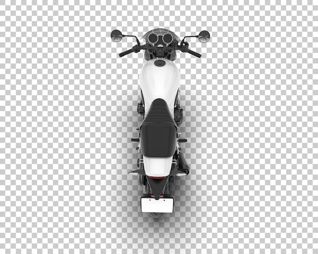 Motocicleta en la ilustración de renderizado 3d de fondo transparente