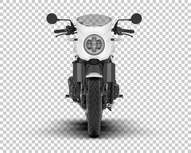 Motocicleta en la ilustración de renderizado 3d de fondo transparente