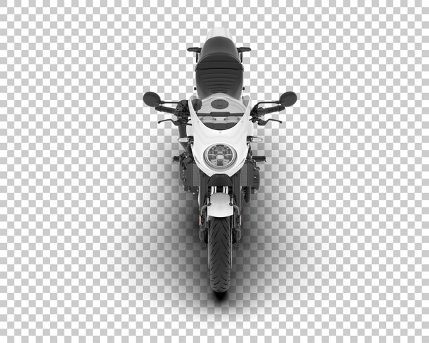 Motocicleta en la ilustración de renderizado 3d de fondo transparente
