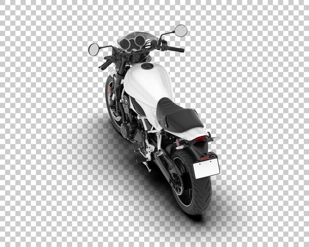 Motocicleta en la ilustración de renderizado 3d de fondo transparente